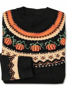 Orange Pumpkin 🎃 Fair Isle Sweater